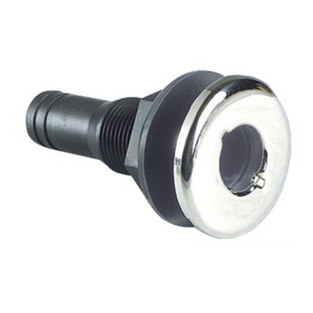 Pasacascos Nylon Negro Frontal Inox