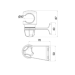Soporte de Acero Inoxidable para Ducha