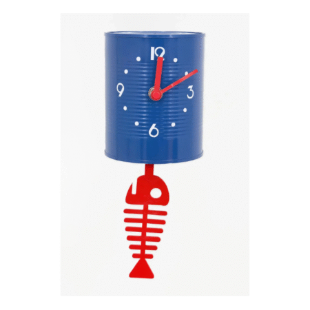 Reloj Bote de Conservas Azul y Rojo Batela