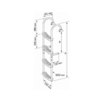 Escalera Inox Plegable con Angulo de 180 Grados Plastimo