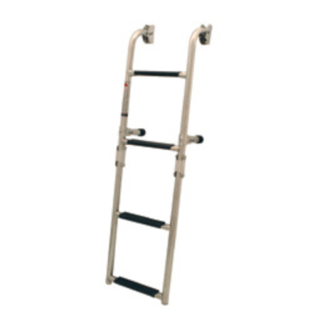 Escalera plegable de Popa, 1+2 Peldaños, Inox 316, 90º