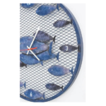 Reloj de metal con Banco de Peces