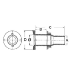 Osculati Pasacascos Acero Inoxidable con Adaptador Manguera