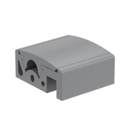 Perfil de PVC 2 piezas Gris QBE RAL 7047 - 12 Metros