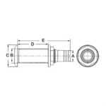 Pasacascos nylon – Con conector de manguera
