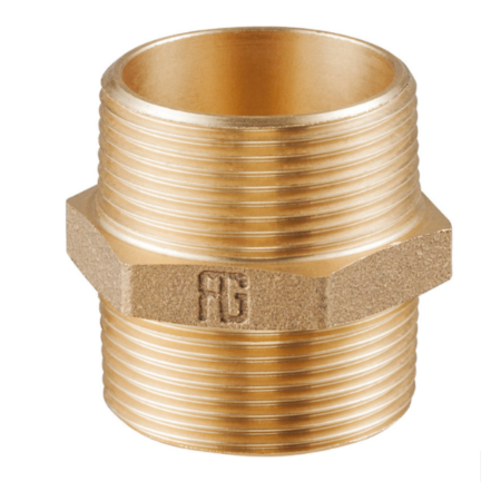 Niples doble M-M de bronce GUIDI