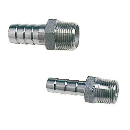 Racor macho inox