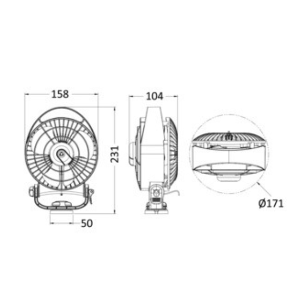 Ventilador Caframo modelo Bora en blanco 12/24 V Ventilador Caframo modelo Bora en blanco 12/24 V