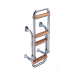 Escalera de acero inoxidable AISI 316 con peldaños de madera