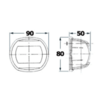 Luz de Navegación Classic 12 Carcasa Inox Osculati