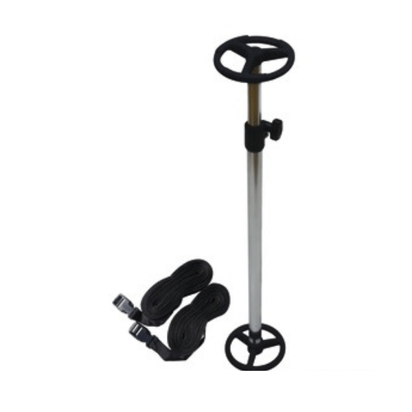 Soporte telescópico para lonas 1 Soporte telescópico para lonas CÓDIGO 46.100.04 Fabricado con tubo de aluminio Ø 22/25 mm. Equipado con soportes superiores e inferiores tipo Wheels para una gran estabilidad. Completo de 20 m de correas de sujeción ajustables y con hebillas de cierre rápido.