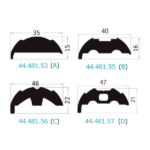 Base para Cintón PVC Gris para Perfil Curvado - 24 Metros