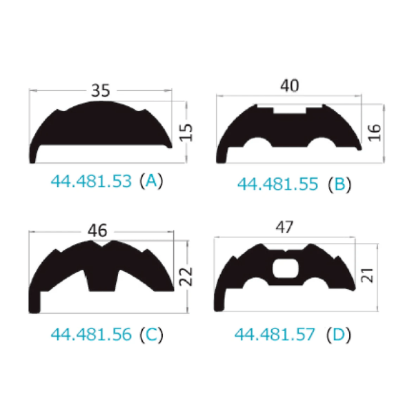 Base para Cintón PVC negro para Perfil Curvado - 24 Metros Base para Cintón PVC Gris para Perfil Curvado - 24 Metros