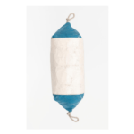 Cojín Boya Azul y Blanco Envejecido L 25cm H 60cm