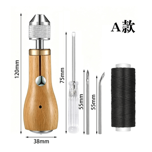 Kit de Coser Punzón con Hilo encerado Reparación Velas, Lonas y Cuero