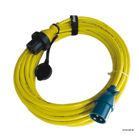 Cable de Alimentación de Muelle en PUR Amarillo y Conectores