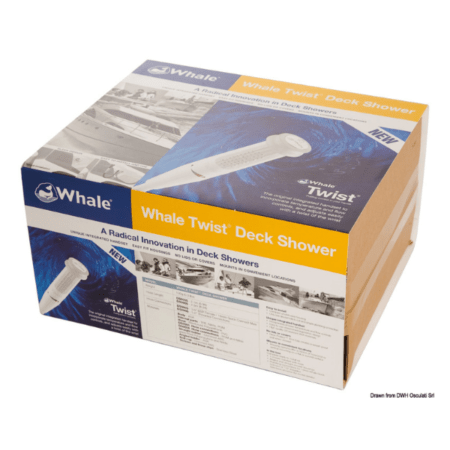 Ducha int. WHALE Twist Mk2 blanca 190/150x57/120mm