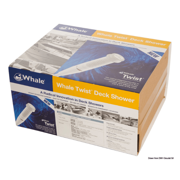 Ducha int. WHALE Twist Mk2 blanca 190/150x57/120mm Ducha int. WHALE Twist Mk2 blanca 190/150x57/120mm