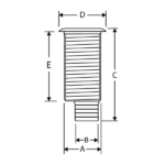 Pasacascos Desplazado 1″1/2 Blanco